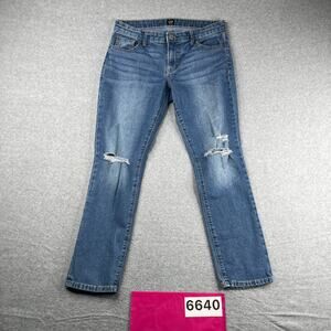 Gap Distressed Denim Jeans Womens Size 27 Blue Casual Stretch